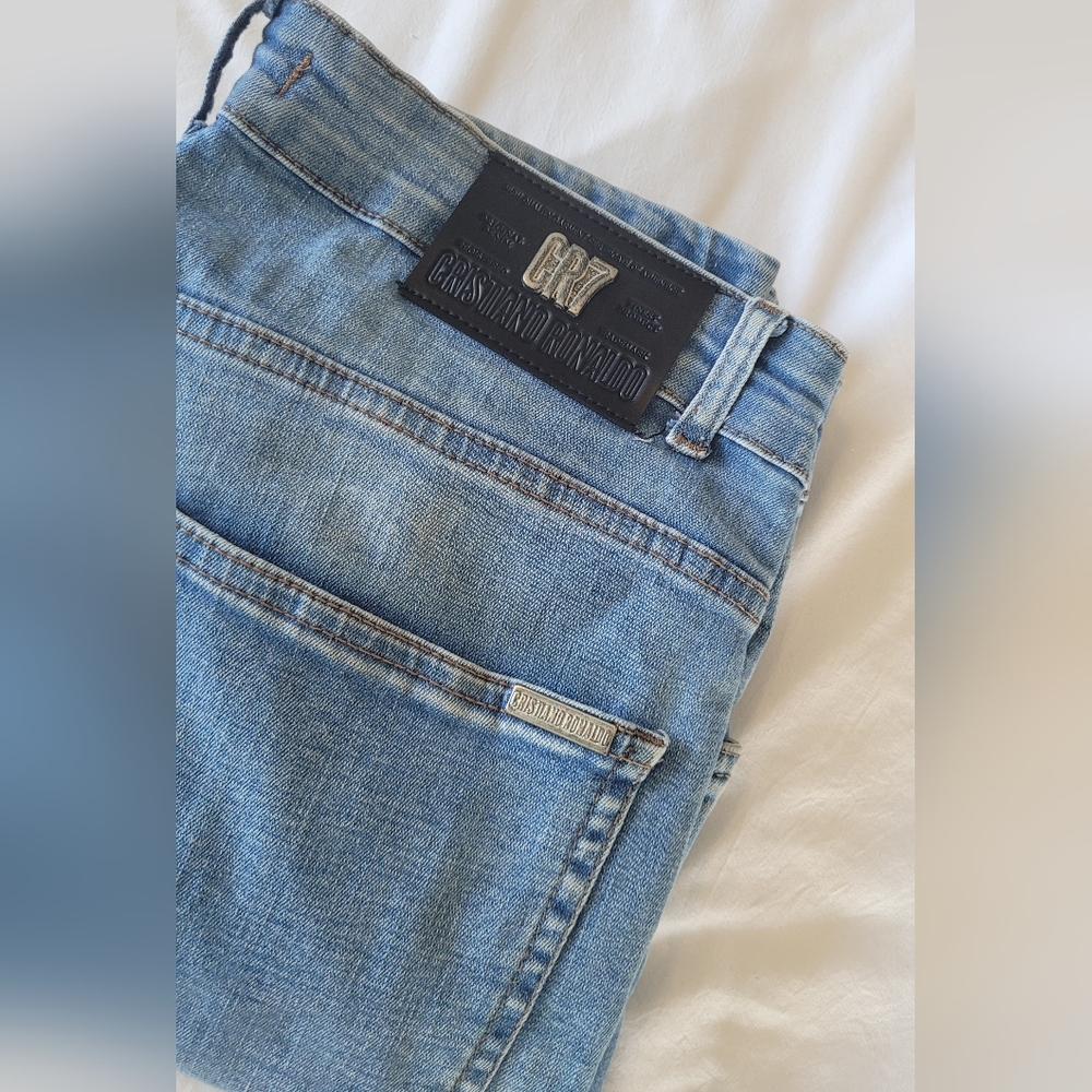 Light Blue Cristiano Ronaldo Slim 34 Denim Skinny Jeans